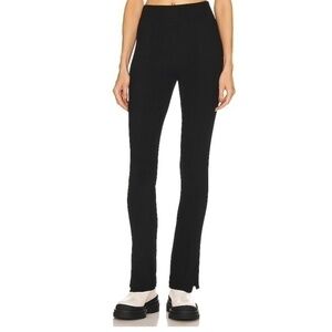 Rag & Bone Carrie Ribbed Stretch Pants in Black Size XXS